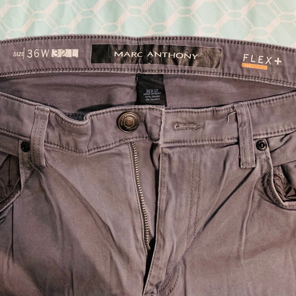 Marc Anthony flex fit gray khakis